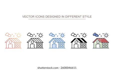 House icon design with white background stock illustration