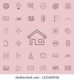 house icon. Detailed set of navigation icons. Premium quality graphic design sign. One of the collection icons for websites, web design, mobile app on colored background