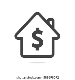 House icon with dollar sign