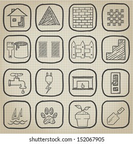 House Icon Doodle Set