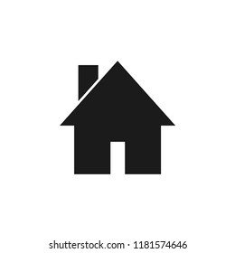 House icon with door, outline design vector