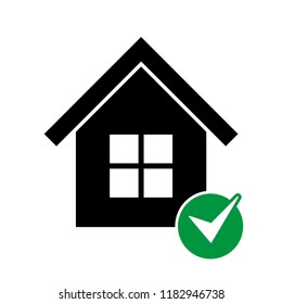 House icon with door, outline design vector