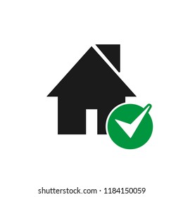 House icon with door, outline design vector