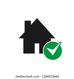 House icon with door, outline design vector