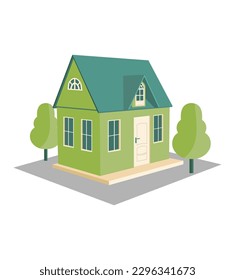 House icon elegant 3d sketch design