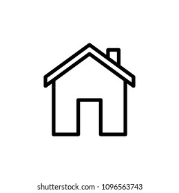 house icon. Element of navigation for mobile concept and web apps. Thin line house icon can be used for web and mobile on white background