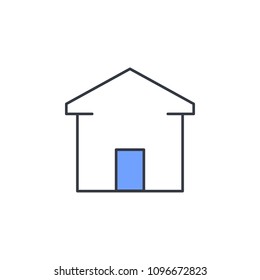 house icon. Element of web icon with one color for mobile concept and web apps. Thin line house icon can be used for web and mobile. Premium icon on white background