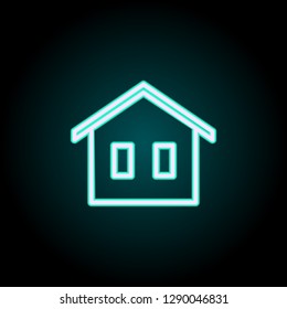 house icon. Elements of Buildings in neon style icons. Simple icon for websites, web design, mobile app, info graphics
