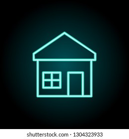 house icon. Elements of Bulding Landmarks in neon style icons. Simple icon for websites, web design, mobile app, info graphics