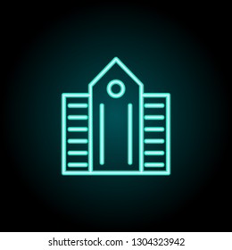 house icon. Elements of Bulding Landmarks in neon style icons. Simple icon for websites, web design, mobile app, info graphics