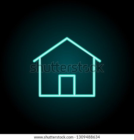 house icon. Elements of Bulding Landmarks in neon style icons. Simple icon for websites, web design, mobile app, info graphics