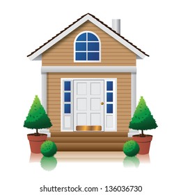 House Icon. EPS 10 vector, grouped for easy editing. No open shapes or paths.