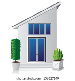 House Icon. EPS 10 vector, grouped for easy editing. No open shapes or paths.