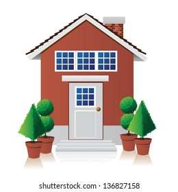 House Icon. EPS 10 vector, grouped for easy editing. No open shapes or paths.