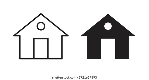 Ícone da casa em linha cheia, fina, estilo de traçado para site e aplicativos