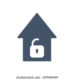 House icon, flat design style