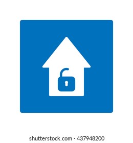 House icon, flat design style