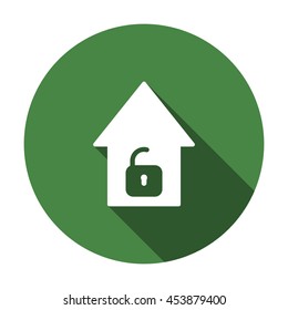 House icon, flat design style