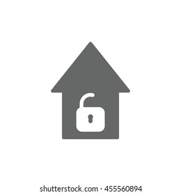 House icon, flat design style