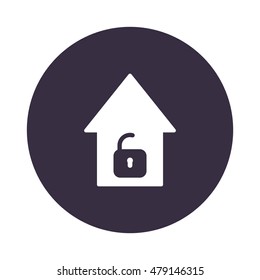 House icon, flat design style