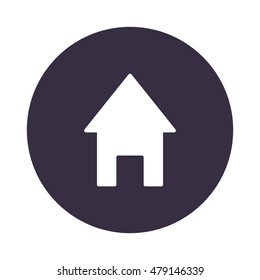 House icon, flat design style