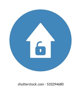 House icon, flat design style
