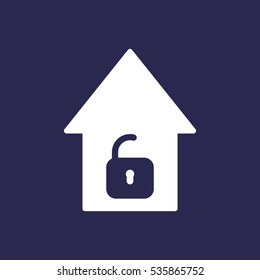 House icon, flat design style
