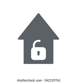 House icon, flat design style
