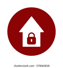 House icon, flat design style