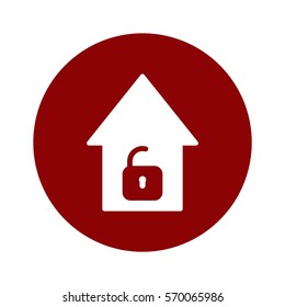 House icon, flat design style