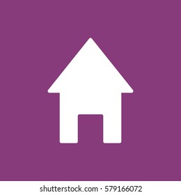 House icon, flat design style