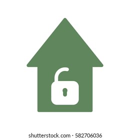 House icon, flat design style