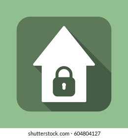 House icon, flat design style