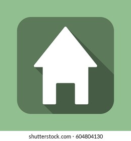 House icon, flat design style