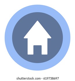 House icon, flat design style