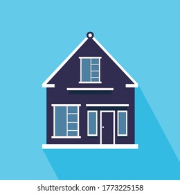 House icon flat Design. Vector illustration