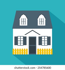 House icon. Flat design. Vector illustration