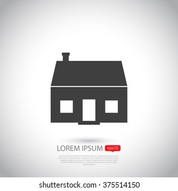 House  icon. Flat design. Vector illustration.