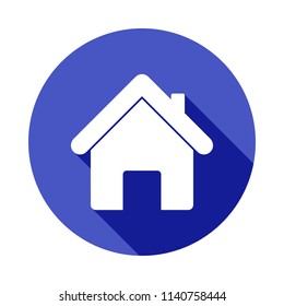 house icon in Flat long shadow style