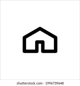 house icon flat in outline