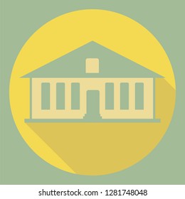 house icon. flat with shadows. vector