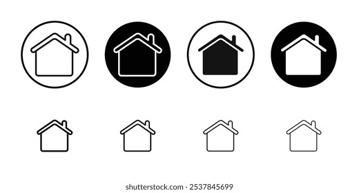Icono de la casa Conjunto de contorno simple plano