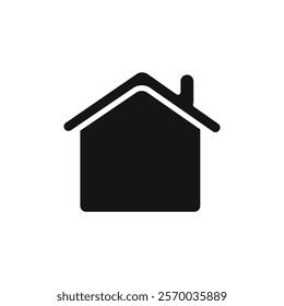 House icon Flat simple outline set