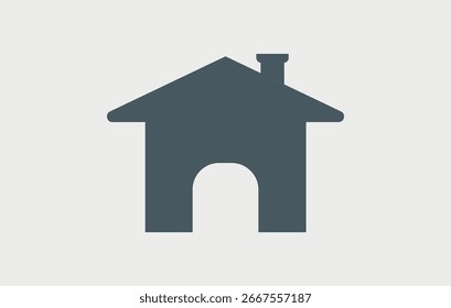 Icono de la casa en estilo plano.