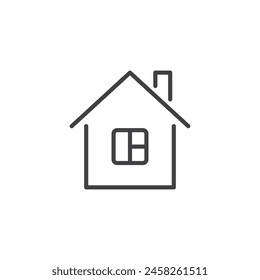 House icon in flat style. Home vector illustration on isolated background. Building sign business concept.