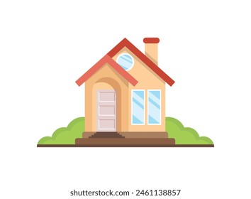 House icon in flat style. Home vector illustration on isolated background. Apartment building sign business concept.