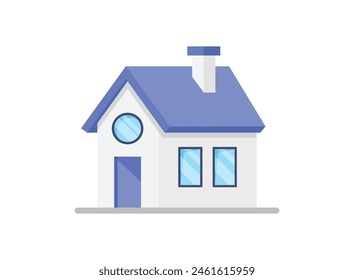 House icon in flat style. Home vector illustration on isolated background. Apartment building sign business concept.