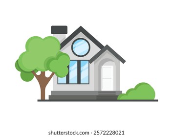 House icon in flat style. Home vector illustration on isolated background. Apartment building sign business concept.