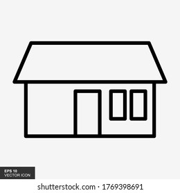 House icon in flat style. Isolated against a white background. High quality black style vector icons.