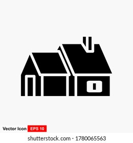 Icono de la casa en estilo plano. Aislado sobre un fondo blanco. Iconos vectoriales de estilo negro de alta calidad.